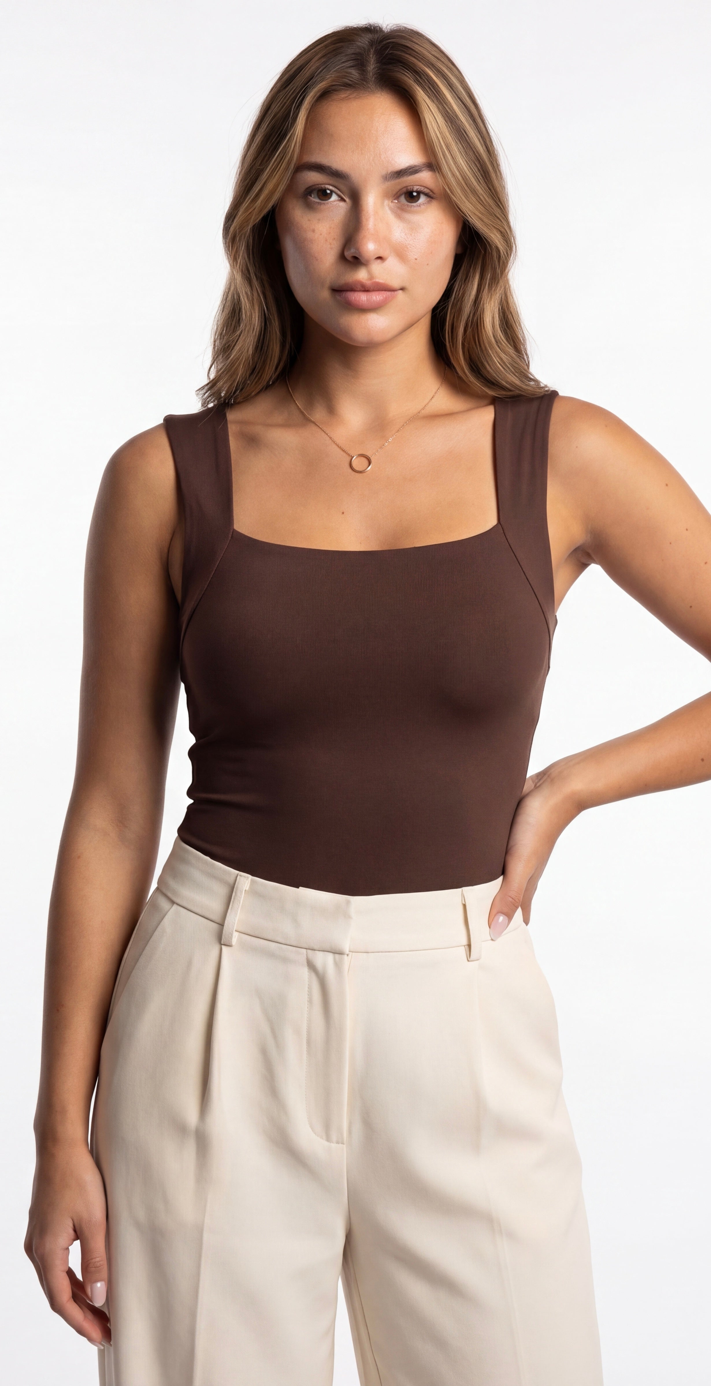 SmoothFit Square Neck Seamless Tank Top