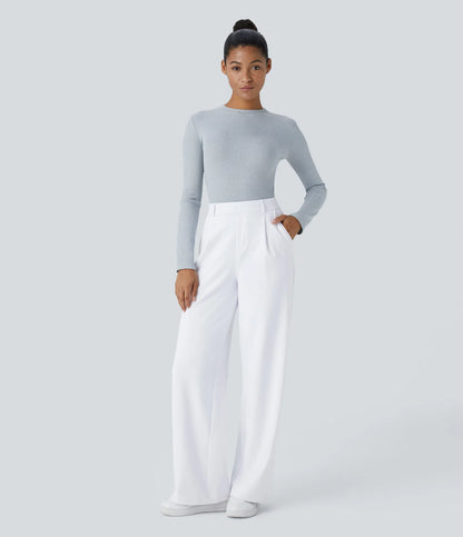 DayStretch High Waisted Straight Leg Work Pants