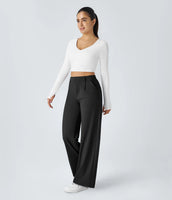 DayStretch High Waisted Straight Leg Work Pants